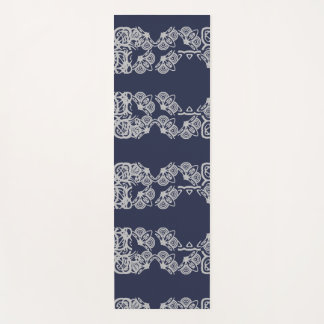 Navy Blue Kalmerend Patroon Yoga Mat