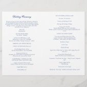 Navy Blue katholieke Wedding Mass Ceremony Program (Achterkant)