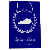 Navy Blue Kentucky kaart bruiloft welkom swag Medium Cadeauzakje (Voorkant)
