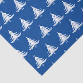 Navy Blue Kerstboom Tissuepapier (Detail)