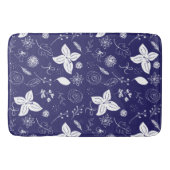 Navy Blue Kerstmis Badmat (Voorkant)