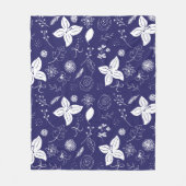 Navy Blue Kerstmis Fleece Deken (Voorkant)