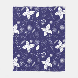 Navy Blue Kerstmis Fleece Deken