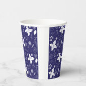 Navy Blue Kerstmis Papieren Bekers (Rechts)