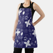 Navy Blue Kerstmis Schort (Insitu)