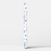 Navy Blue-kerstsnowflakes op Winter White Case-Mate iPhone Case (Achterkant / Links)
