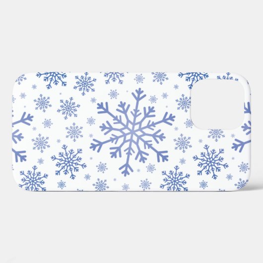  Navy Blue-kerstsnowflakes op Winter White Case-Mate iPhone Case (Achterkant (horizontaal))