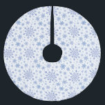 Navy Blue-kerstsnowflakes op Winter White Kerstboom Rok<br><div class="desc">De gemengde  marinesblauwe sneeuwvlokken zijn verspreid over dit kerstseizoenspatroon. Dit schattige feestelijke ontwerp met een scherpe winterwitte achtergrond is zeker om elke leeftijd te behagen en perfect voor iedereen die van zachte en delicate kerstpatronen houdt.</div>