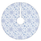 Navy Blue-kerstsnowflakes op Winter White Kerstboom Rok (Voorkant)