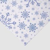Navy Blue-kerstsnowflakes op Winter White Tissuepapier (Detail)