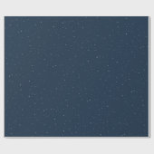 Navy blue kerststerren leuk feest cadeaupapier (Vlak)