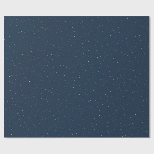 Navy blue kerststerren leuk feest cadeaupapier (Vlak)