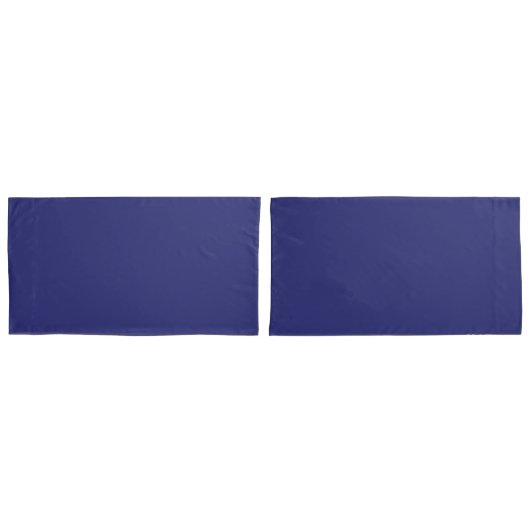 Navy Blue King Sized Pair of Pillowcases Kussensloop (Voorkant-Set)