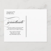 Navy Blue Klasse van 2025 Foto Afstuderen Aankondigingskaart (Achterkant)