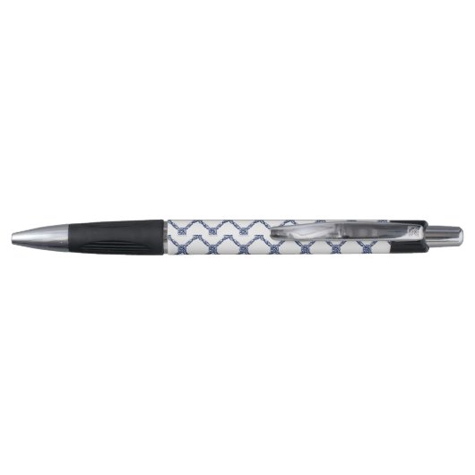 Navy Blue Knots Nautical Pen (Achterkant)