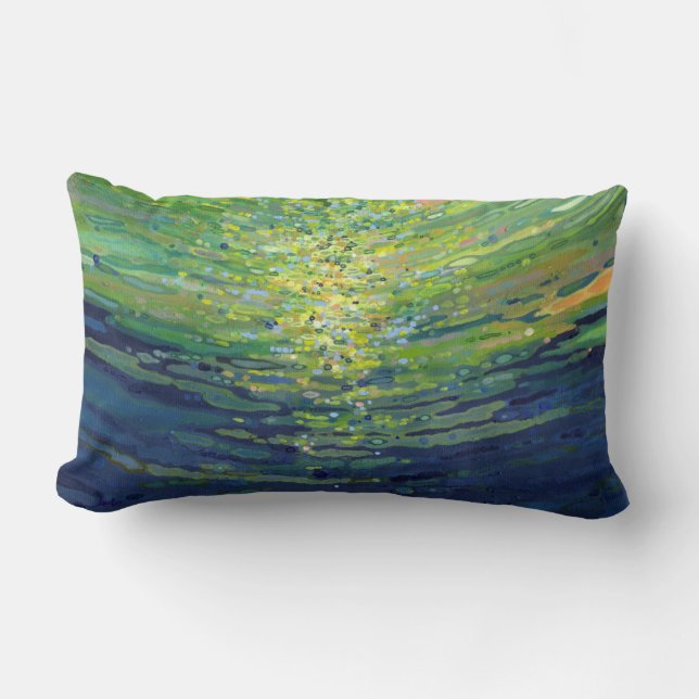 Navy blue, koraal en geel decoratief Pillow Juul Kussen (Voorkant)