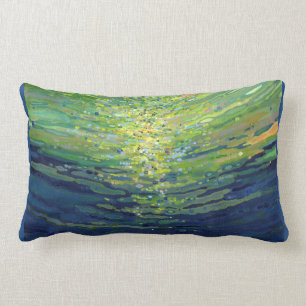 Navy blue, koraal en geel decoratief Pillow Juul Kussen