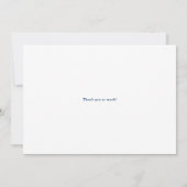 Navy Blue Koraalriffen Frame Summerbruiloft Bedankkaart (Achterkant)