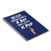 Navy Blue Kpop Cadeaus voor Jongen voor Kinderen V Notitieboek (Rechterzijde)