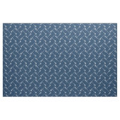 Navy Blue Lacrosse White Sticks gepatterd Stof (Fat Quarter)