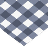 Navy Blue Large Classic Gingham Check Pset Korte Tafelloper (Hoek)