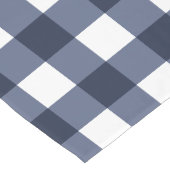 Navy Blue Large Classic Gingham Check Pset Lange Tafelloper (Hoek)