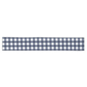Navy Blue Large Classic Gingham Check Pset Lange Tafelloper (Horizontaal)
