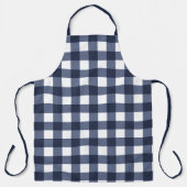 Navy Blue Large Classic Gingham Check Pset Schort (Voorkant)