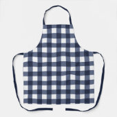 Navy Blue Large Classic Gingham Check Pset Schort (Voorkant)