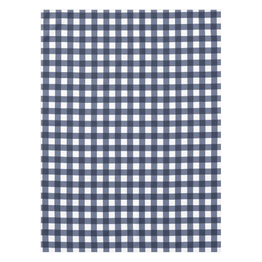 Navy Blue Large Classic Gingham Check Pset Tafelkleed (Voorkant)