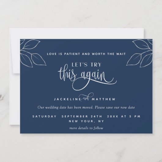 Navy Blue, laten we dit nog eens proberen, Liefde  Save The Date (Voorkant)