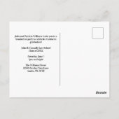 Navy Blue Law School Afstudeerfeest uitnodiging (Achterkant)