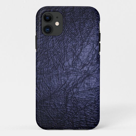 Navy Blue Leather Bekijk iPhone 5 hoesje (Achterkant)