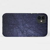 Navy Blue Leather Bekijk iPhone 5 hoesje (Achterkant (horizontaal))
