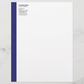 Navy Blue left Sidebar Letterhead Briefhoofd