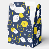Navy Blue Lemon Art – Verfrissend Citrus Design Bedankdoosjes (Geopend)