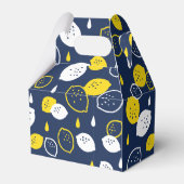 Navy Blue Lemon Art – Verfrissend Citrus Design Bedankdoosjes (Voorkant Zijde)