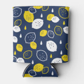 Navy Blue Lemon Art – Verfrissend Citrus Design Blikjeskoeler (Voorkant)