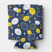 Navy Blue Lemon Art – Verfrissend Citrus Design Blikjeskoeler (Achterkant)
