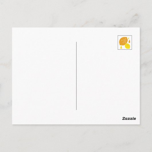 Navy Blue Lemon Art – Verfrissend Citrus Design Briefkaart (Achterkant)