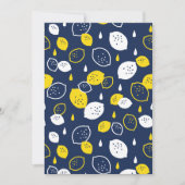 Navy Blue Lemon Art – Verfrissend Citrus Design Feestdagenkaart (Voorkant)