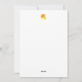 Navy Blue Lemon Art – Verfrissend Citrus Design Feestdagenkaart (Achterkant)