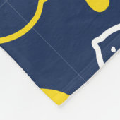 Navy Blue Lemon Art – Verfrissend Citrus Design Fleece Deken (Hoek)