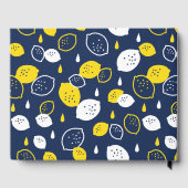 Navy Blue Lemon Art – Verfrissend Citrus Design Gastenboek (Achterkant)