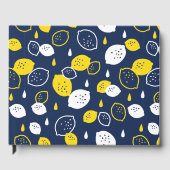 Navy Blue Lemon Art – Verfrissend Citrus Design Gastenboek (Voorkant)