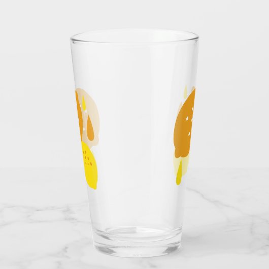 Navy Blue Lemon Art – Verfrissend Citrus Design Glas (Rechts)