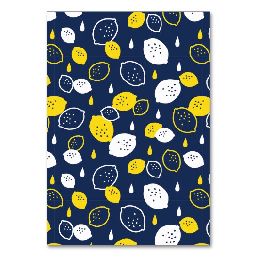 Navy Blue Lemon Art – Verfrissend Citrus Design Kaart (Voorkant)