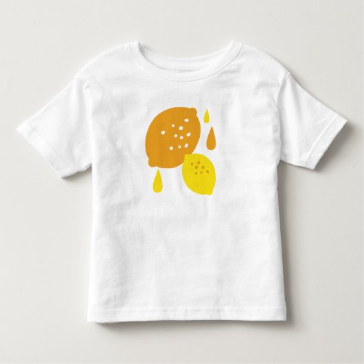 Navy Blue Lemon Art – Verfrissend Citrus Design Kinder Shirts (Voorkant)