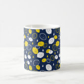 Navy Blue Lemon Art – Verfrissend Citrus Design Koffiemok (Center)