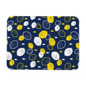 Navy Blue Lemon Art – Verfrissend Citrus Design Magneet (Horizontaal)